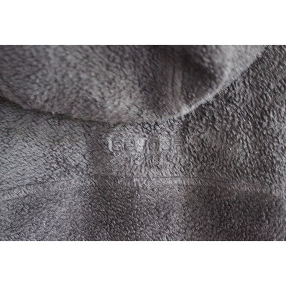 Preowned Spyder Faux Sherpa Zipped Hooded Sweatshirt Black Medium - Picture 5 of 7